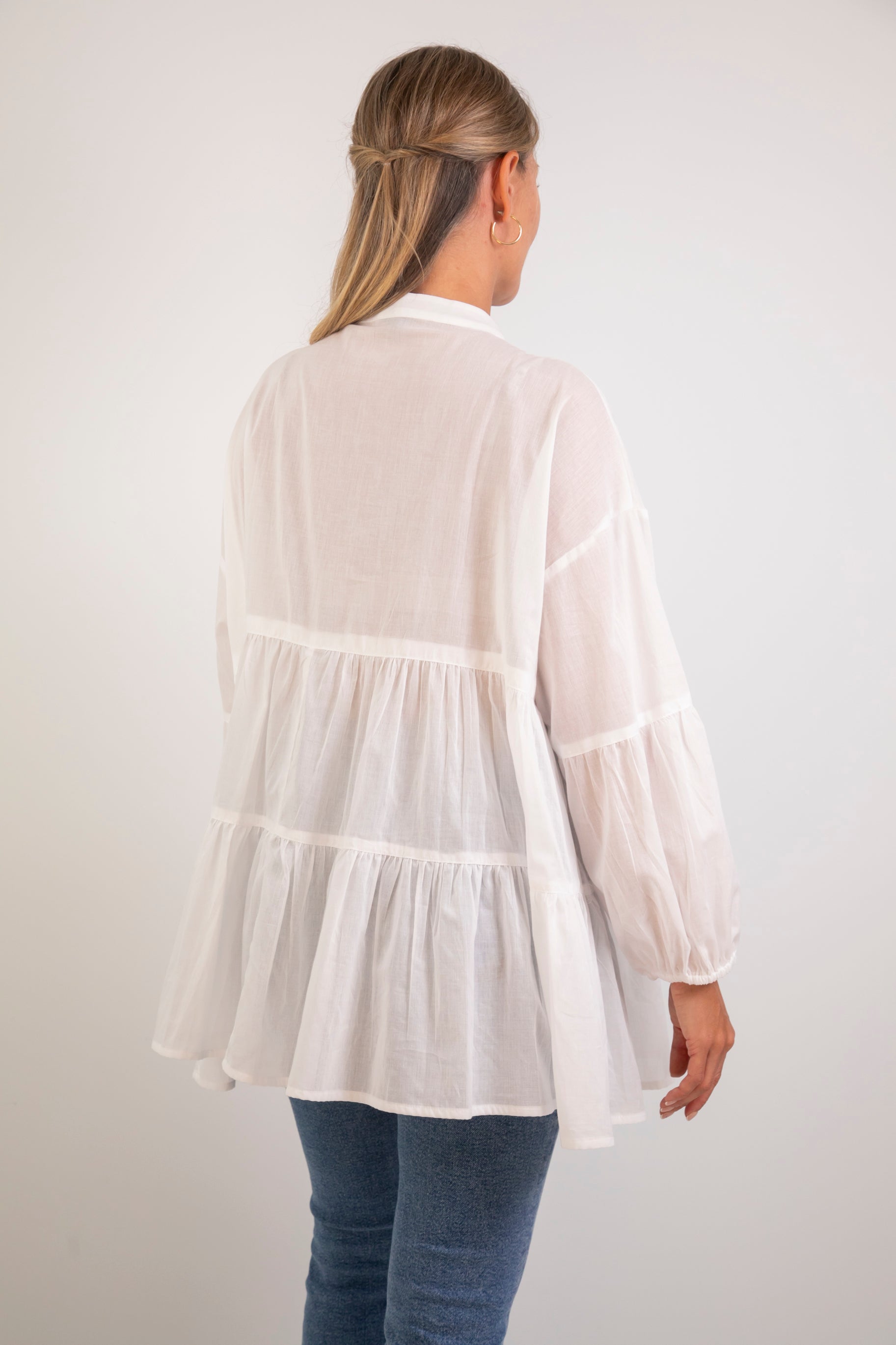 Julianna - Tiered Cotton Voille Shirt