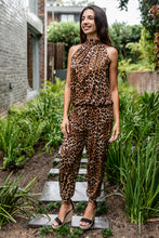 Load image into Gallery viewer, Felicite Halter Neck Jumpsuit -  Classic Animal
