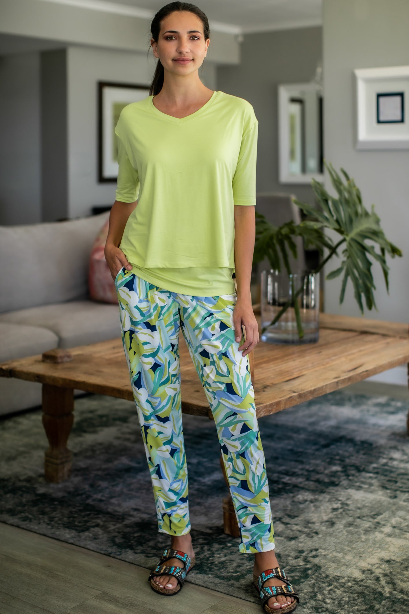 Gigi - Double Layer Top, Lime